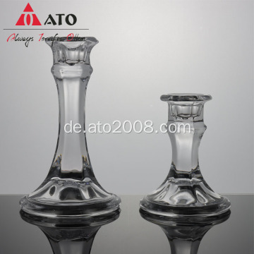 Clear Candlestick Crystal Tealight Stand zum Abendessen